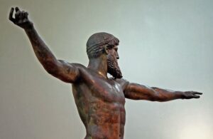 Πωσειδώνας σημαδεύει με το ακόντιο. Μουσείο Αθηνών